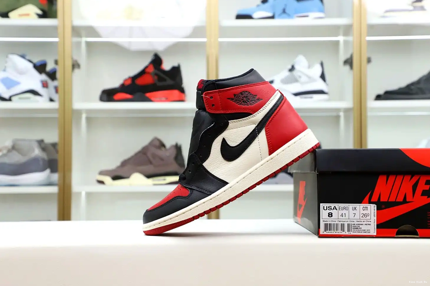 RETRO Kimikick TOE' 'BRED OG JORDAN AIR HIGH 1 0526